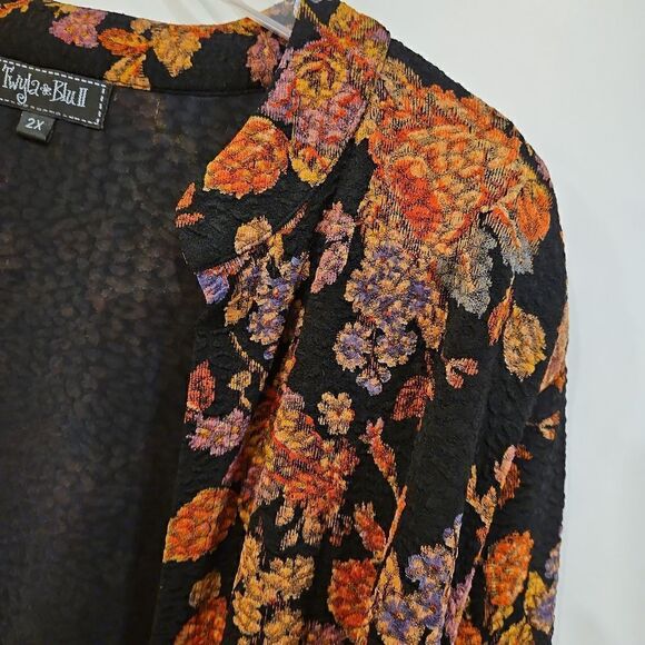 🌹Twyla and Blu II  Vintage Open Front Jacket sz 2X - Picture 7 of 7